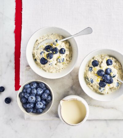 Lemon and blueberry overnight oats