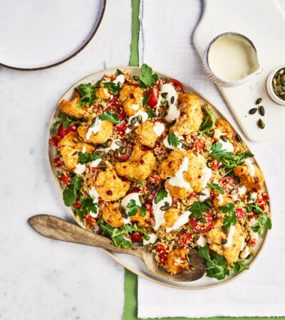 Cauliflower & Cous-Cous with Tahini Dressing